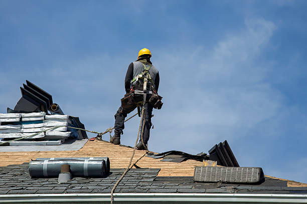 Professional Roof Replacement technician working in Olmstead, KY